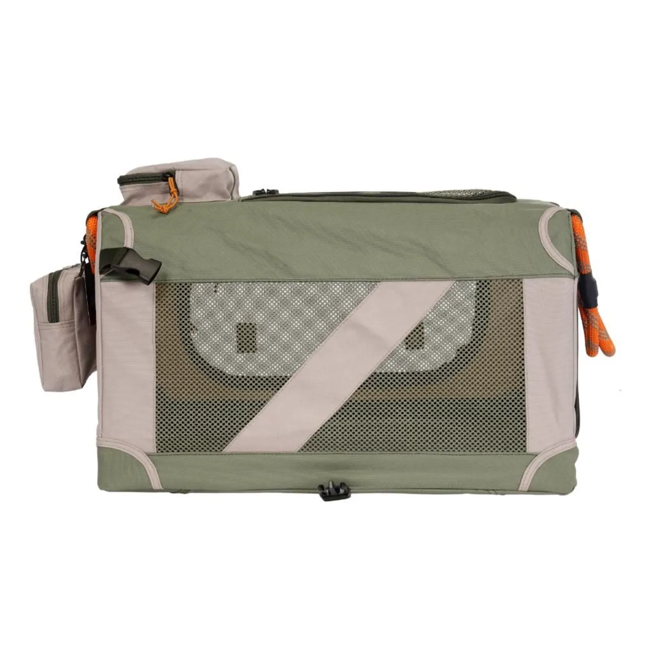Nordic Paws Foldbart luksus hundebur i stof Army M - komfort og ro